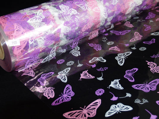 Florist Film 3C Butterfly on Clear Film - Premium Wrapping for Floral Bouquets & Gifts