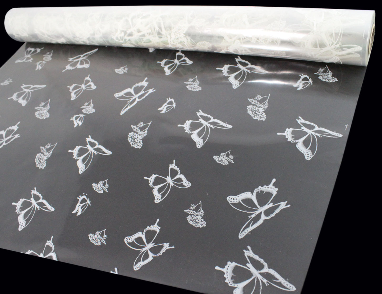 Florist Film 4CW Butterfly on Clear Film on Clear Film - Premium Wrapping for Floral Bouquets & Gifts